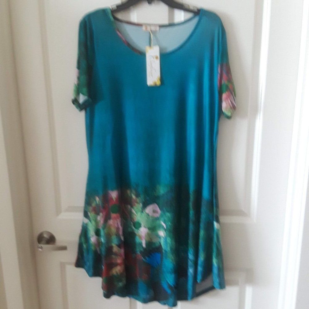 1X Sunflower by Firmiana  Swing Dress/Tunic pocket